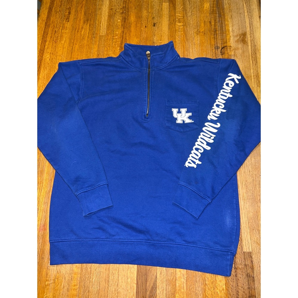 Pressbox Women LG Blue UK Kentucky Wildcats Quarterβ Zip Pullover Sweatshirt